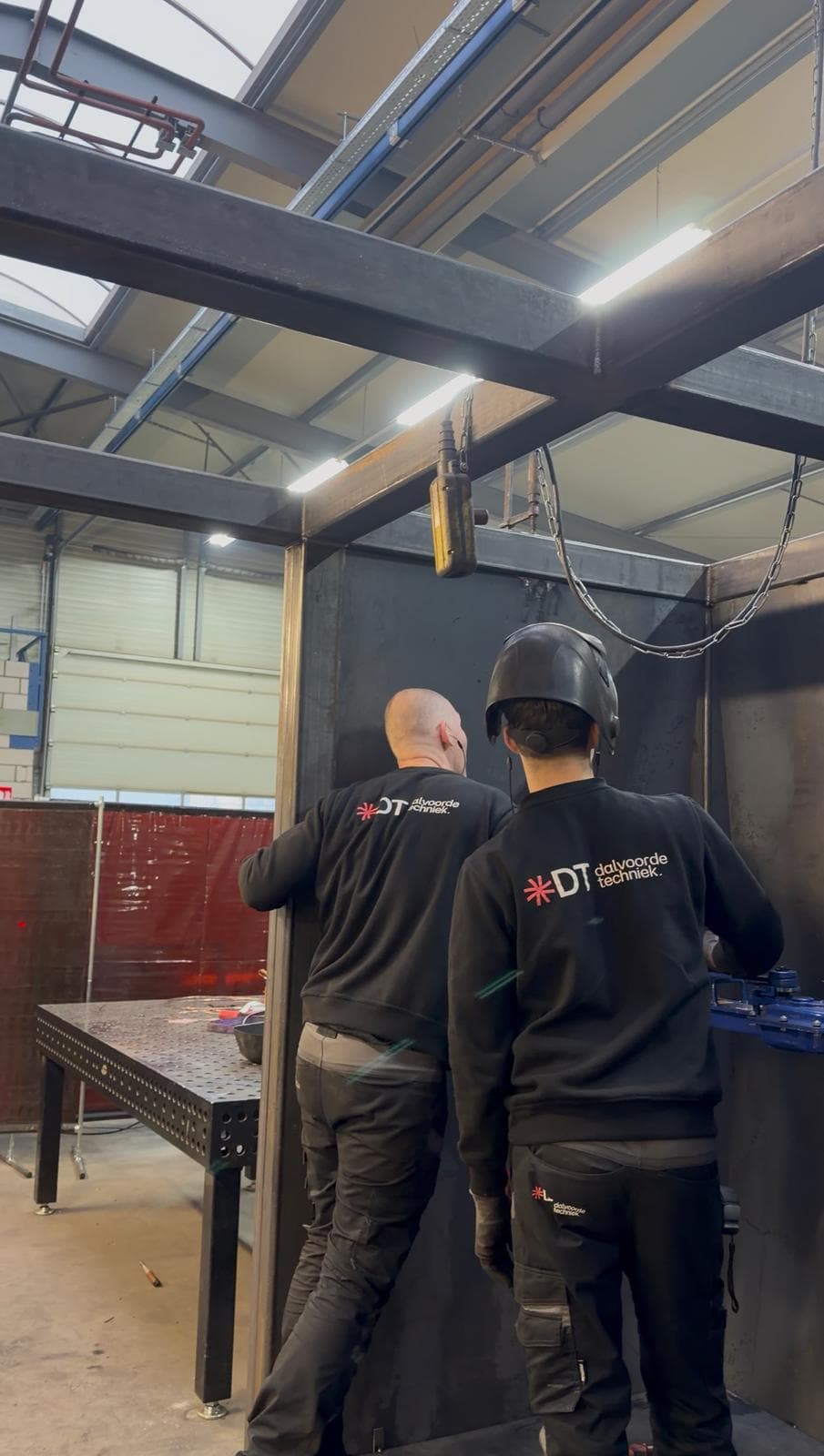 Steel fabrication in the HDD Drilling Equipment workshop
