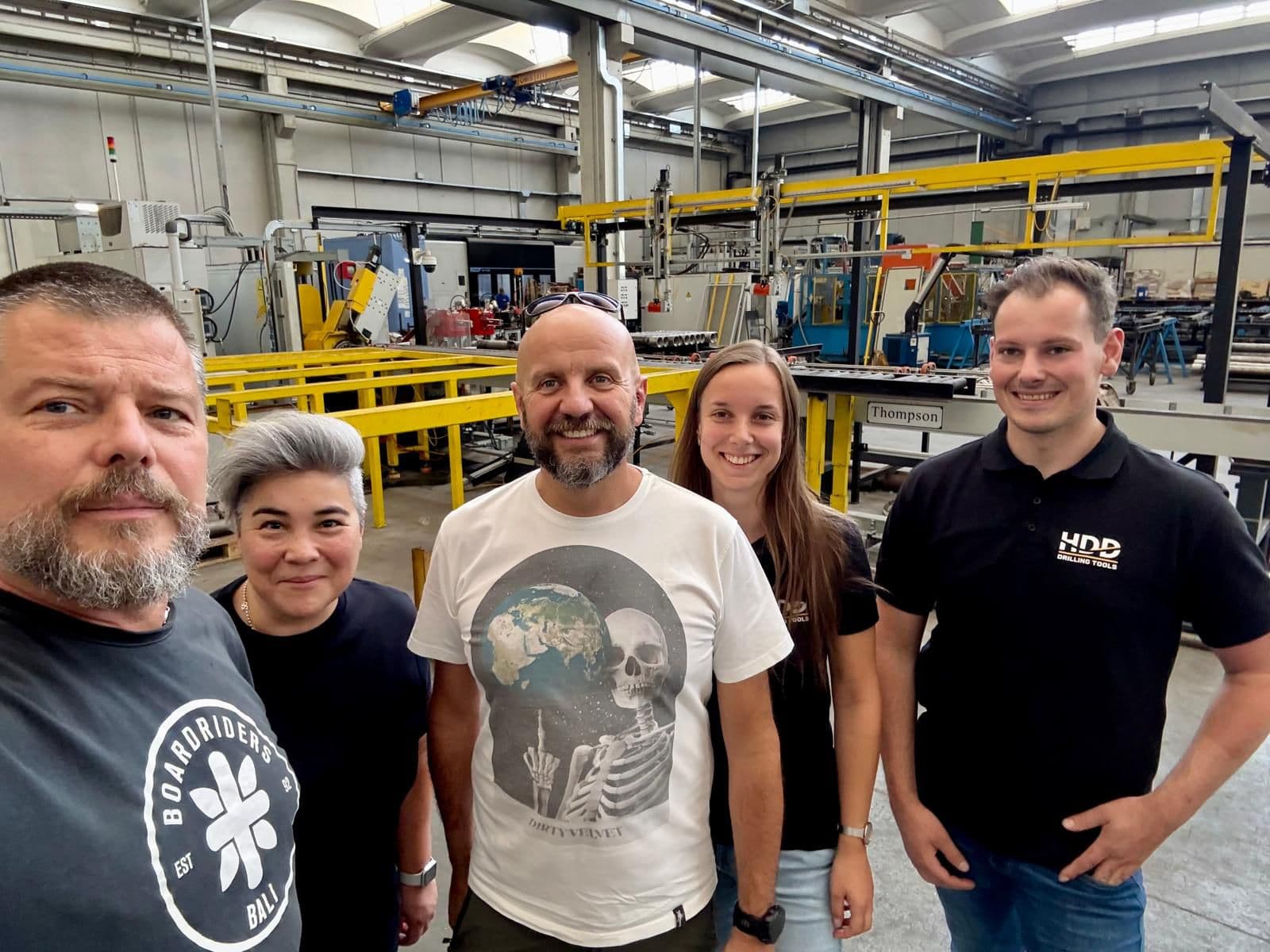 The team in the workshop